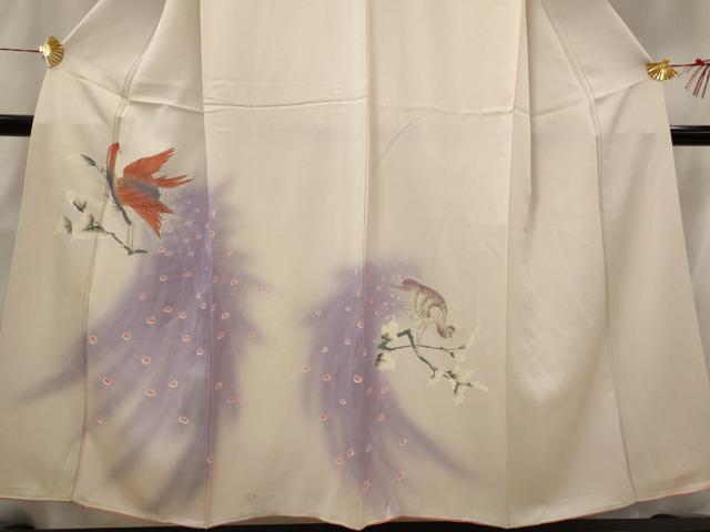 平和屋着物■訪問着 花鳥文 暈し染め 正絹 逸品 AABH3394st