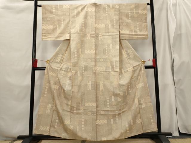 平和屋着物■本場染大島紬 短冊花文 正絹 逸品 AABH3402st