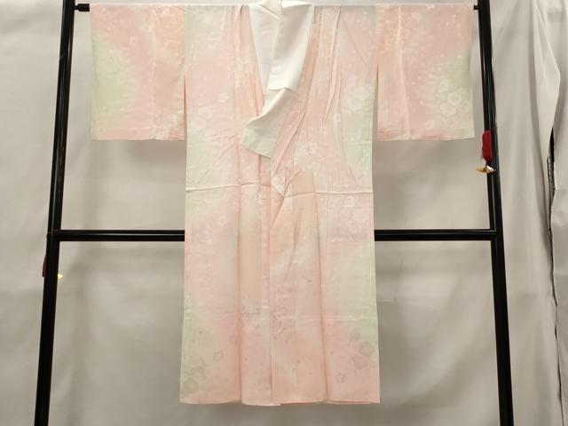 平和屋着物■長襦袢 無双仕立て 草花地紋 暈し染め 正絹 逸品 AABH3419st