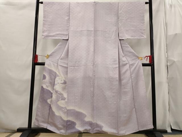 平和屋着物■訪問着 刺繍 鏡裏花文 暈し染め 正絹 逸品 未使用 AABH3429st