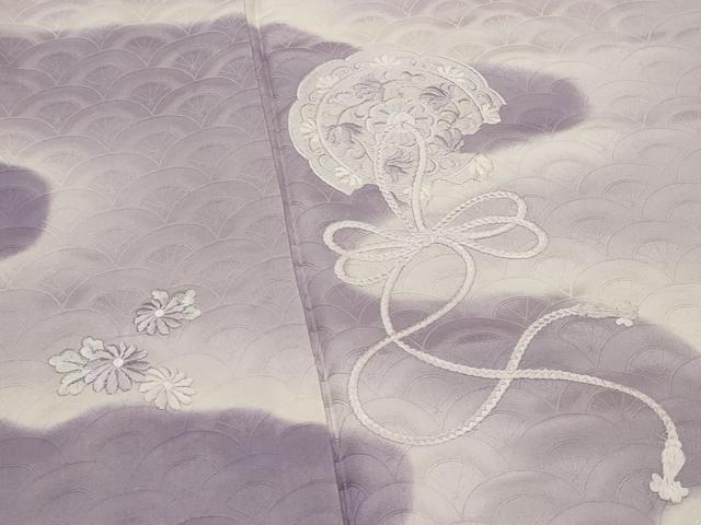 平和屋着物■訪問着 刺繍 鏡裏花文 暈し染め 正絹 逸品 未使用 AABH3429st