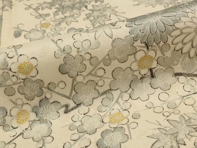 平和屋着物■上質な小紋 草花文 正絹 逸品 AABH3449st
