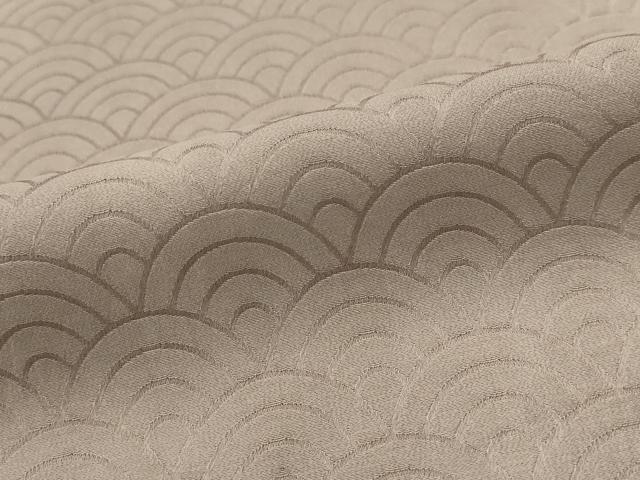 平和屋着物■上質な色無地 青海波地紋 梅染色 正絹 逸品 AABH3455st