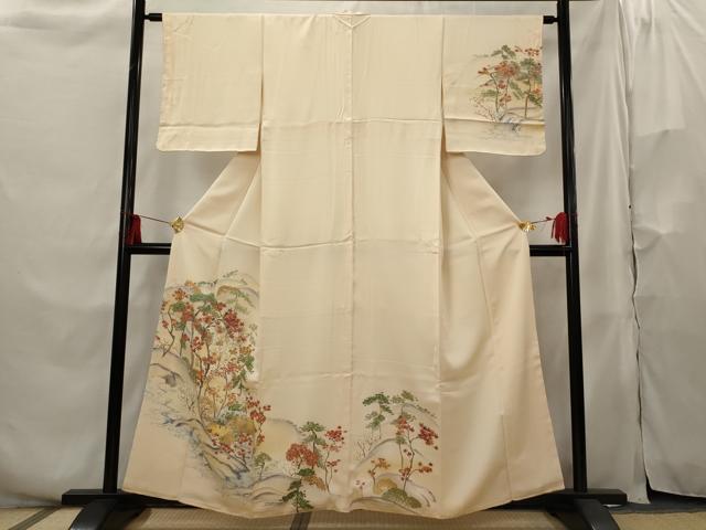 平和屋着物■訪問着 手描き 風景文 暈し染め 金彩 正絹 逸品 AABH3465st