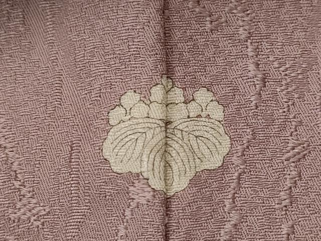 平和屋着物■上質な色無地 紋意匠 梅鼠色 正絹 逸品 AABH3468st