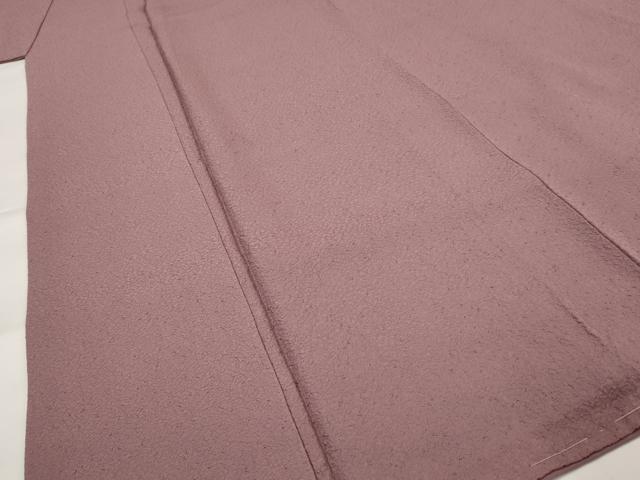 平和屋着物■上質な色無地 紋意匠 蘇芳香色 正絹 逸品 未使用 AABH3475st