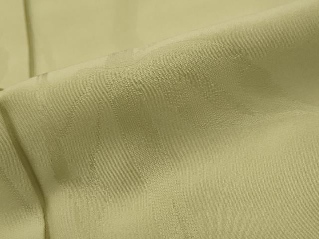 平和屋着物■上質な色無地 枝葉地紋 抹茶色 正絹 逸品 AABH3489st
