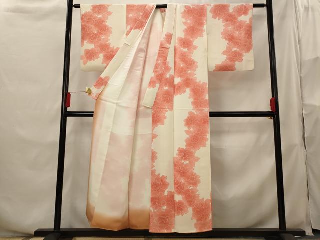 平和屋着物■上質な小紋 花繋文 正絹 逸品 AABH3496st