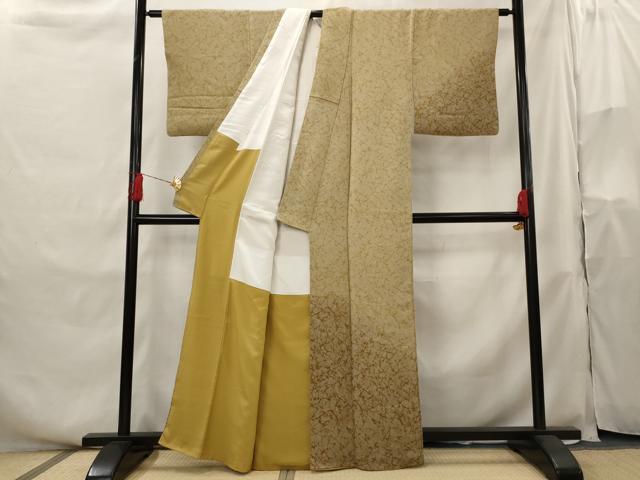 平和屋着物■訪問着 幾何学文様 鬼しぼ縮緬 正絹 逸品 AABH3510st