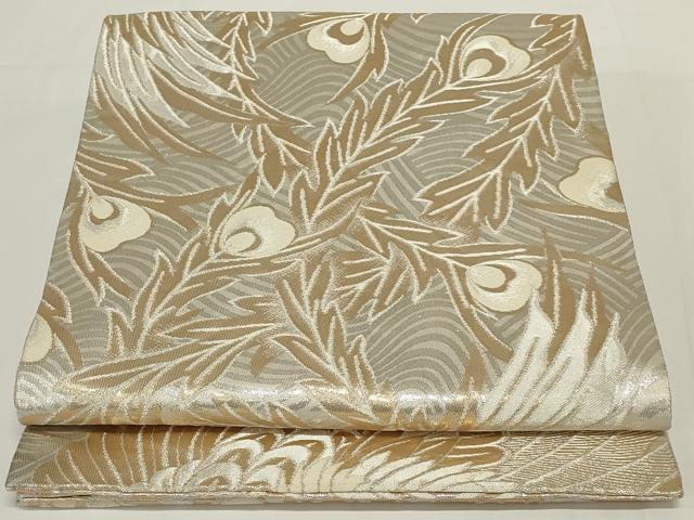 平和屋着物◎丸帯 唐織 鳳凰文 金銀糸 正絹 逸品 AABH3588ou