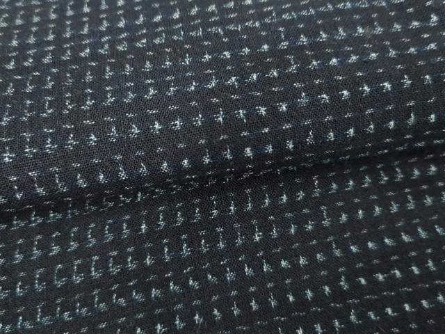 平和屋着物●男性 久留米絣 アンサンブル 横段文 綿 逸品 AABH3602cs