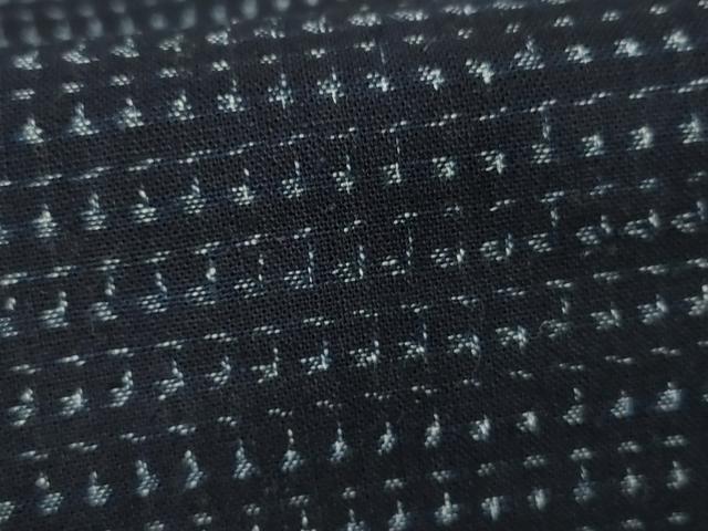 平和屋着物●男性 久留米絣 アンサンブル 横段文 綿 逸品 AABH3602cs