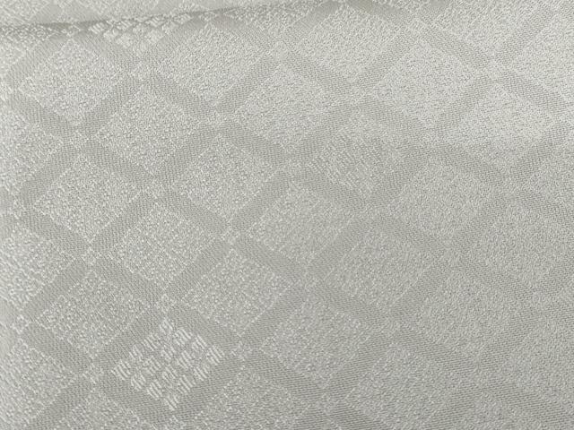 平和屋着物●創業460年・千總 色無地 幸菱地紋 暁鼠色 反端付き 丹後ちりめん 正絹 逸品 AABH3607cs