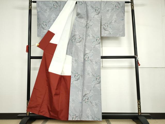平和屋着物●本場大島紬 白大島 一元7マルキ 総絣 旅の始まり 証紙付き 正絹 逸品 未使用 AABH3610cs