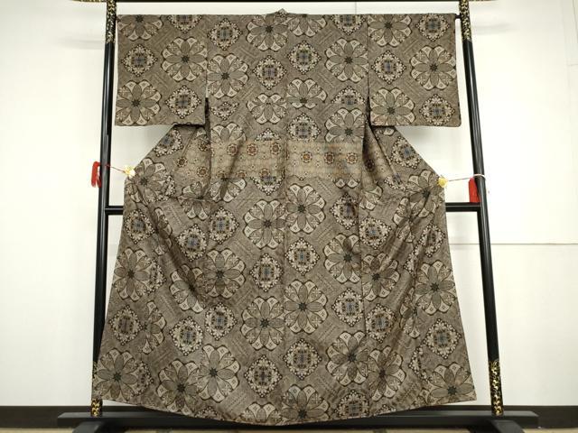 平和屋着物●本場大島紬 龍郷絣 正絹 逸品 AABH3619cs