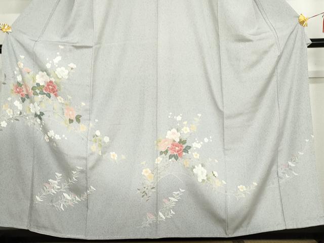 平和屋着物●訪問着 友禅 枝花文 暈し染め 正絹 逸品 未使用 AABH3629cs