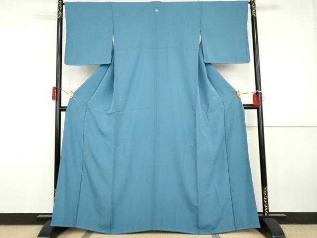 平和屋着物●上質な色無地 露草色 正絹 逸品 未使用 AABH3644cs