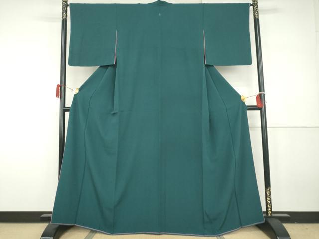 平和屋着物●上質な色無地 納戸色 やまと誂製 正絹 逸品 AABH3654cs