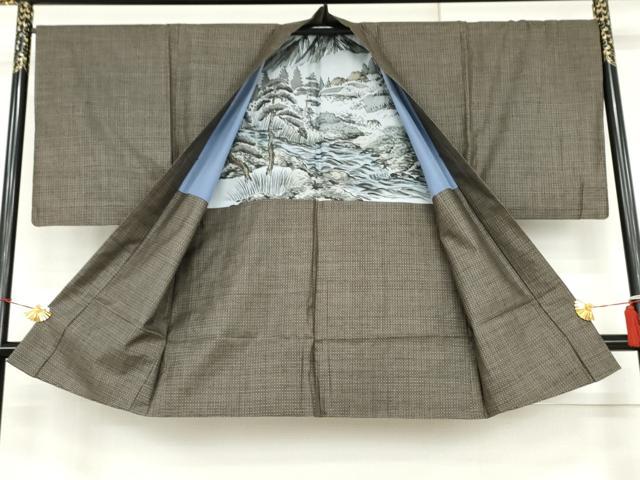 平和屋着物●男性 男柄の最高峰 西郷柄 西郷絣 本場大島紬 アンサンブル 正絹 逸品 AABH3667cs