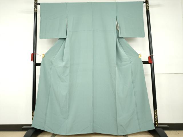 平和屋着物●上質な色無地 薄青色 正絹 逸品 AABH3680cs
