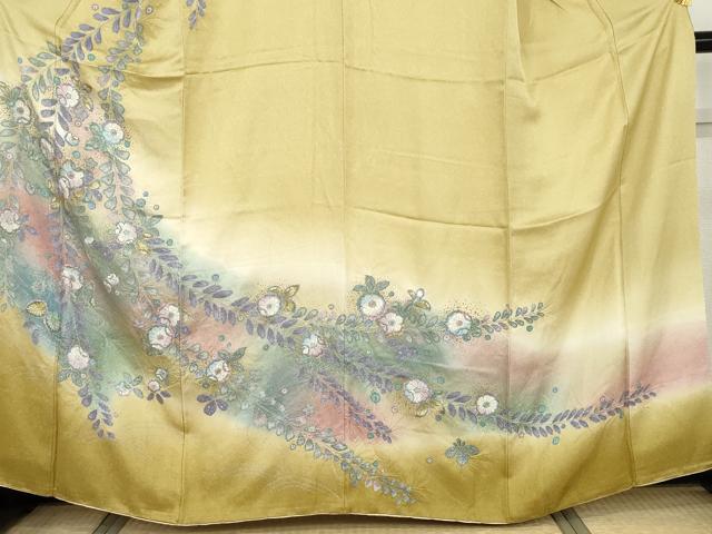 平和屋着物●訪問着 辻が花 暈し染め 金彩 正絹 逸品 AABH3696cs