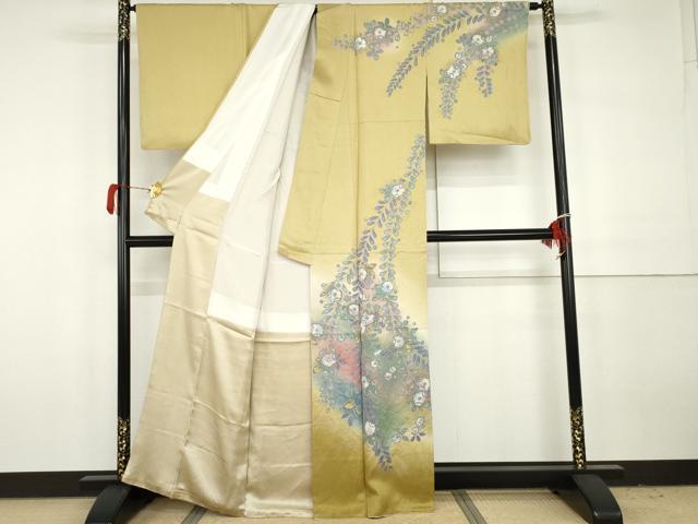 平和屋着物●訪問着 辻が花 暈し染め 金彩 正絹 逸品 AABH3696cs
