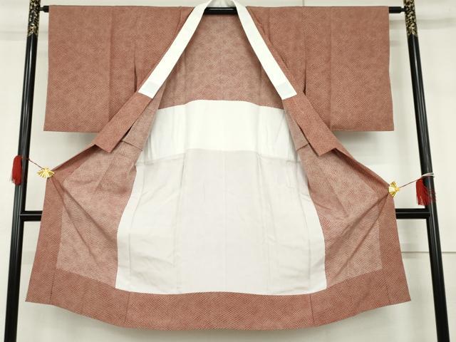 平和屋着物●長襦袢 無双仕立て 鹿の子文 暈し染め 正絹 逸品 AABH3714cs