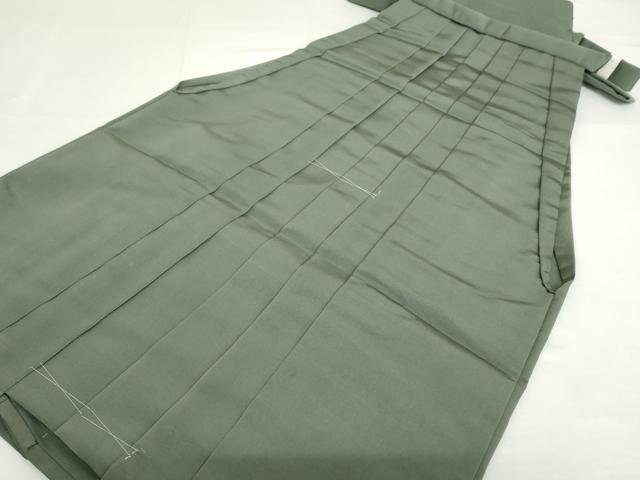 平和屋着物●男性 馬乗り袴 色無地 水浅葱色 正絹 逸品 未使用 AABH3719cs