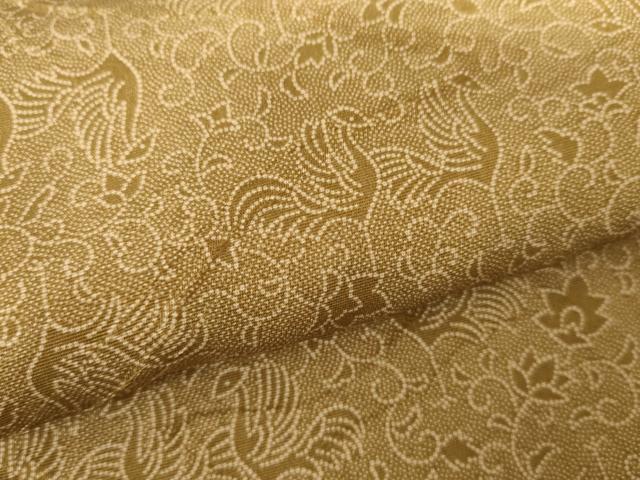 平和屋着物●江戸小紋 鳳凰更紗花唐草文 正絹 逸品 AABH3723cs