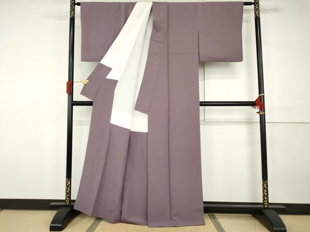 平和屋着物●上質な色無地 浅紫色 正絹 逸品 AABH3725cs