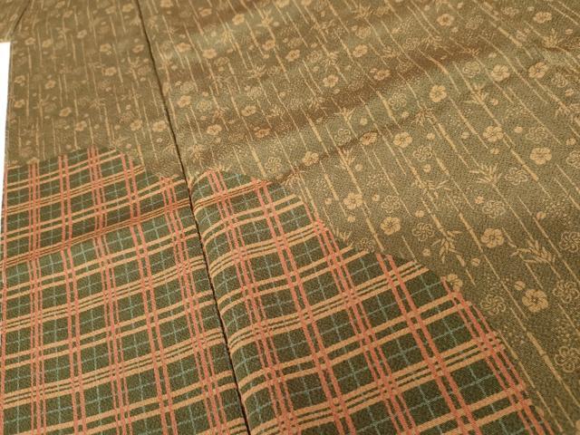 平和屋着物●訪問着 型染め 笹梅文 鬼しぼ縮緬 ますいわ屋扱い 正絹 逸品 AABH3735cs