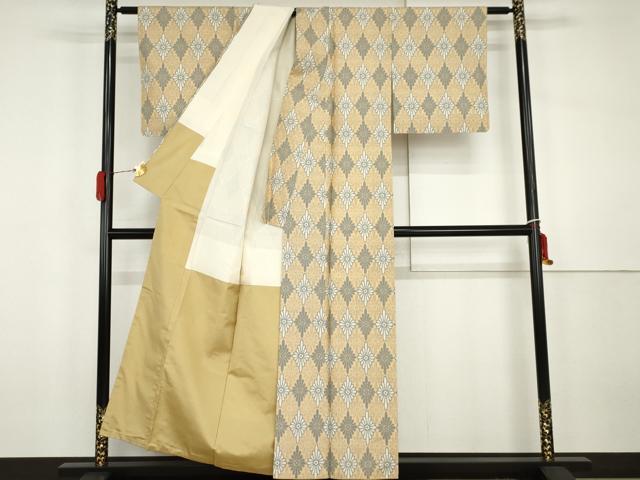 平和屋着物●本場村山大島紬 花格子 正絹 逸品 AABH3754cs