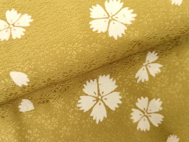 平和屋着物●長襦袢 無双仕立て 舞桜文 やまと誂製 正絹 逸品 AABH3785cs