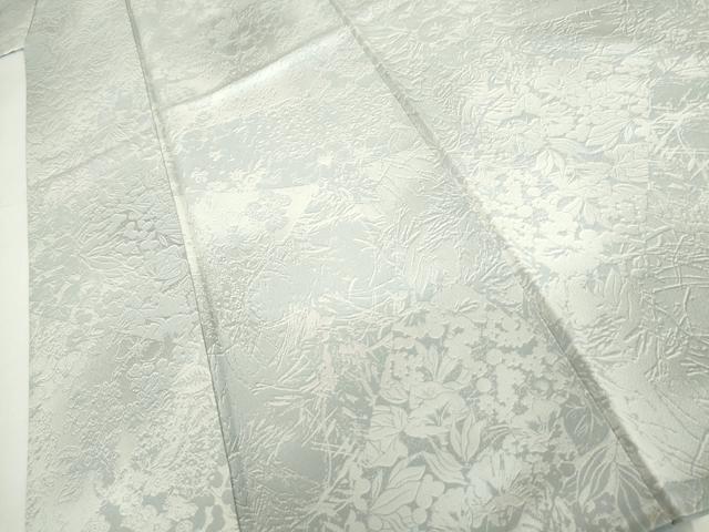平和屋着物●上質な小紋 レリーフ染め 切嵌草花文 暈し染め 正絹 逸品 AABH3796cs