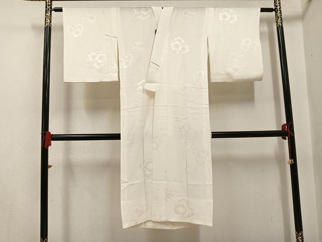 平和屋着物●長襦袢 無双仕立て 草花地紋 正絹 逸品 AABH3809ph