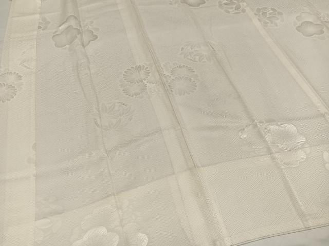 平和屋着物●長襦袢 無双仕立て 草花地紋 正絹 逸品 AABH3809ph