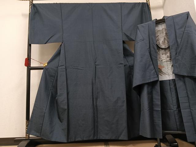 平和屋着物●男性　本場大島紬　アンサンブル　100亀甲　総詰め　正絹　逸品　AABH3818ph 平和屋着物○男性 本場大島紬 アンサンブル 100亀甲 総詰め 正絹 逸品