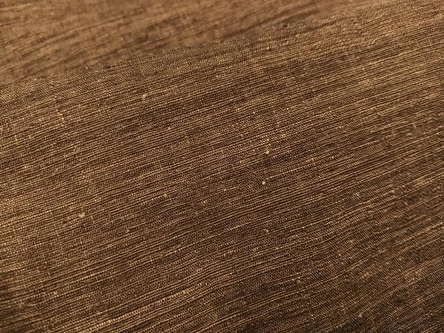 平和屋着物●男性 馬乗り袴 紬地 色無地 黄枯茶色 正絹 逸品 AABH3822ph