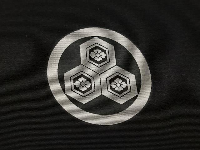平和屋着物●男性 黒紋付・羽織セット 正絹 逸品 AABH3829ph