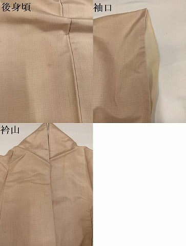 平和屋着物●紅花紬 米沢 霞文 さが美扱い 正絹 逸品 AABH3872ph