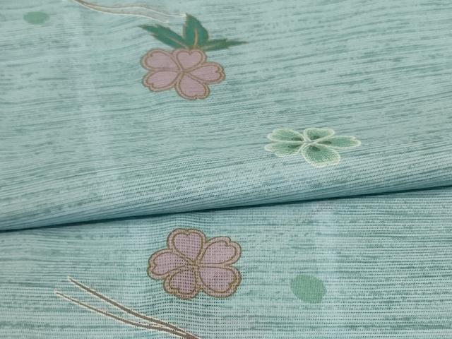 平和屋着物*夏物 長襦袢 絽 舞花文 洗える着物 AABH3918jd