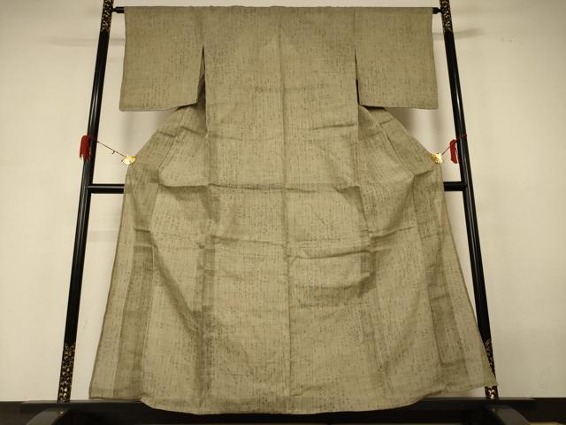 平和屋着物*夏物 小紋 紗 枝葉文 さんび謹製 AABH3921jd