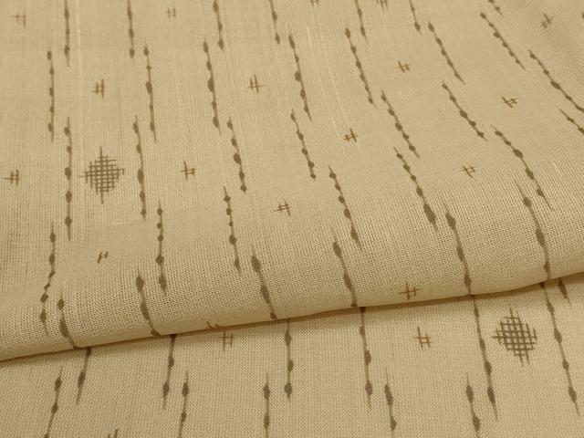 平和屋着物*夏物 小紋 紗 間道 さが美扱い ロング丈 正絹 逸品 AABH3924jd