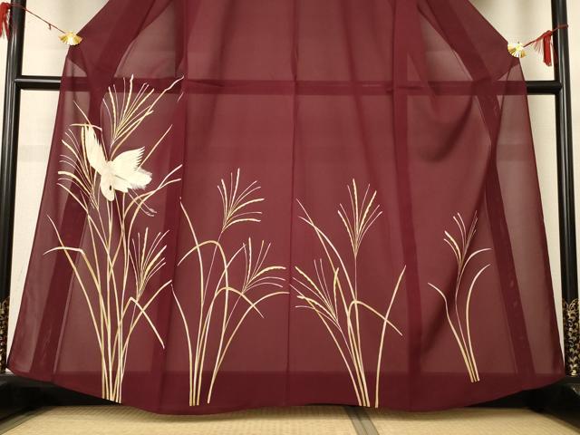 平和屋着物*夏物 訪問着 絽 花鳥文 正絹 逸品 AABH3925jd