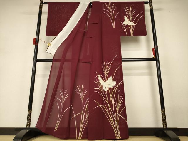 平和屋着物*夏物 訪問着 絽 花鳥文 正絹 逸品 AABH3925jd