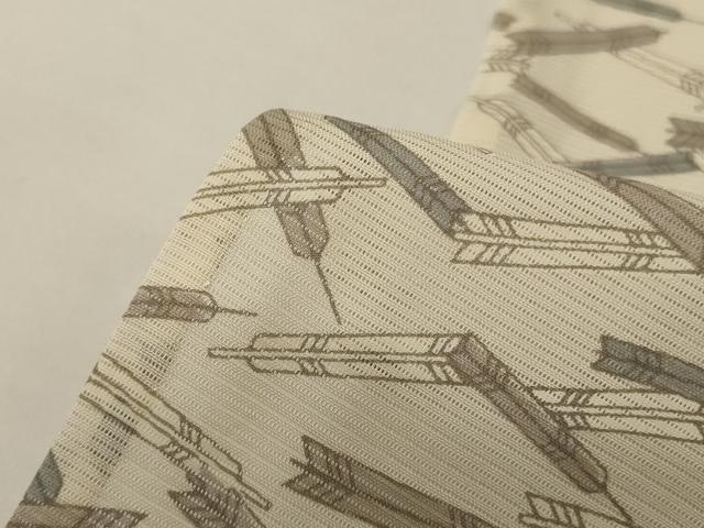 平和屋着物*夏物 小紋 絽 矢羽文 洗える着物 AABH3941jd