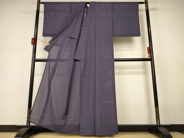 平和屋着物*夏物 色無地 絽 濃鼠色 正絹 逸品 AABH3942jd