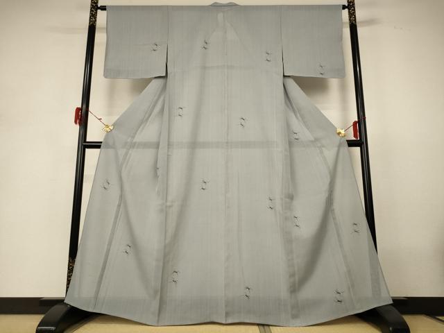 平和屋着物*夏物 小紋 紗 あめんぼ 正絹 逸品 AABH3950jd
