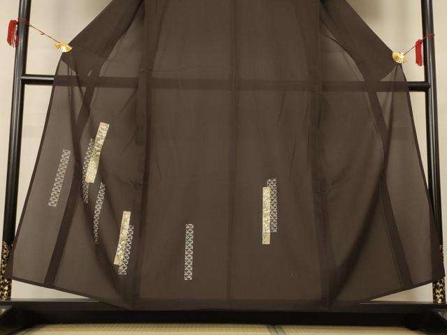 平和屋着物*夏物 訪問着 絽 短冊草花文 金銀彩 正絹 逸品 AABH3974jd