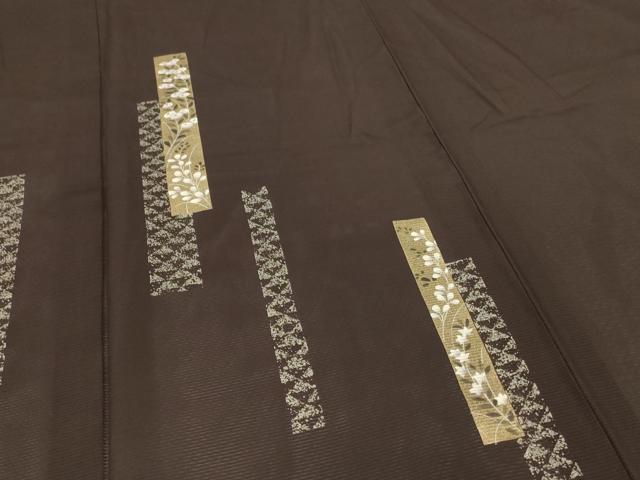 平和屋着物*夏物 訪問着 絽 短冊草花文 金銀彩 正絹 逸品 AABH3974jd